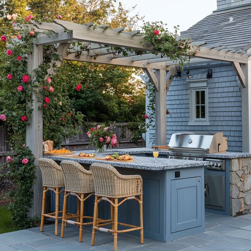 English Garden Party With Climbing Roses