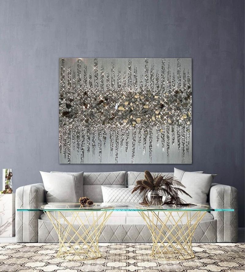 Reflective Silver Decorative Objects