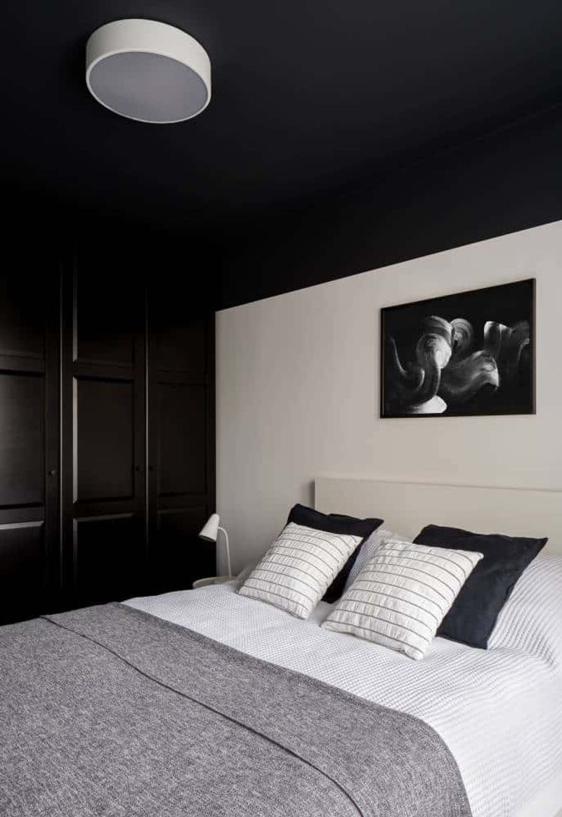 Black Ceiling With White Walls
