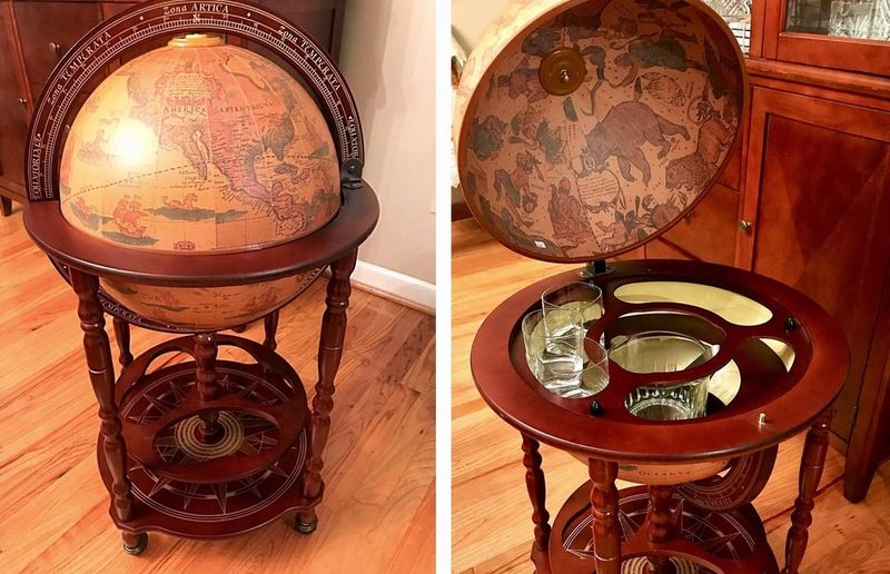 Vintage globe bar