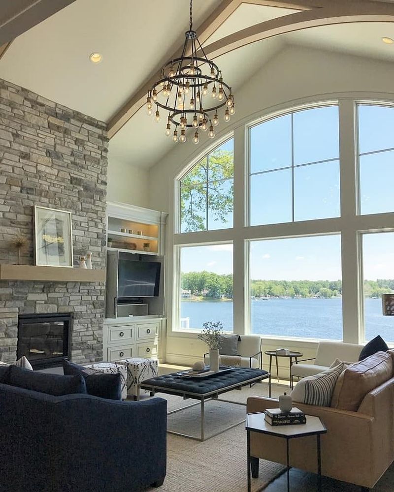 Large Windows with Lake Views