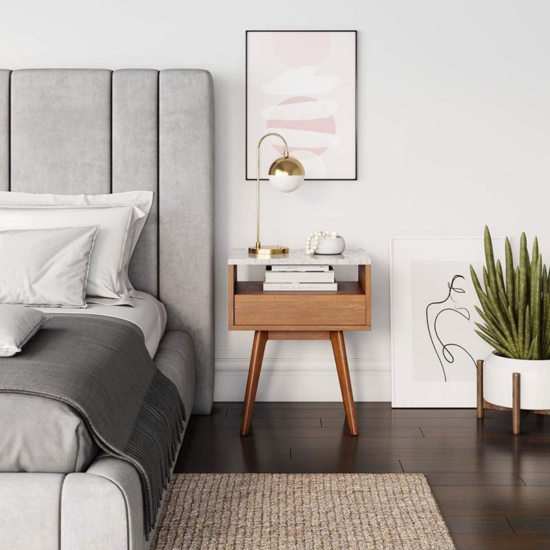 Sleek Nightstand Styling