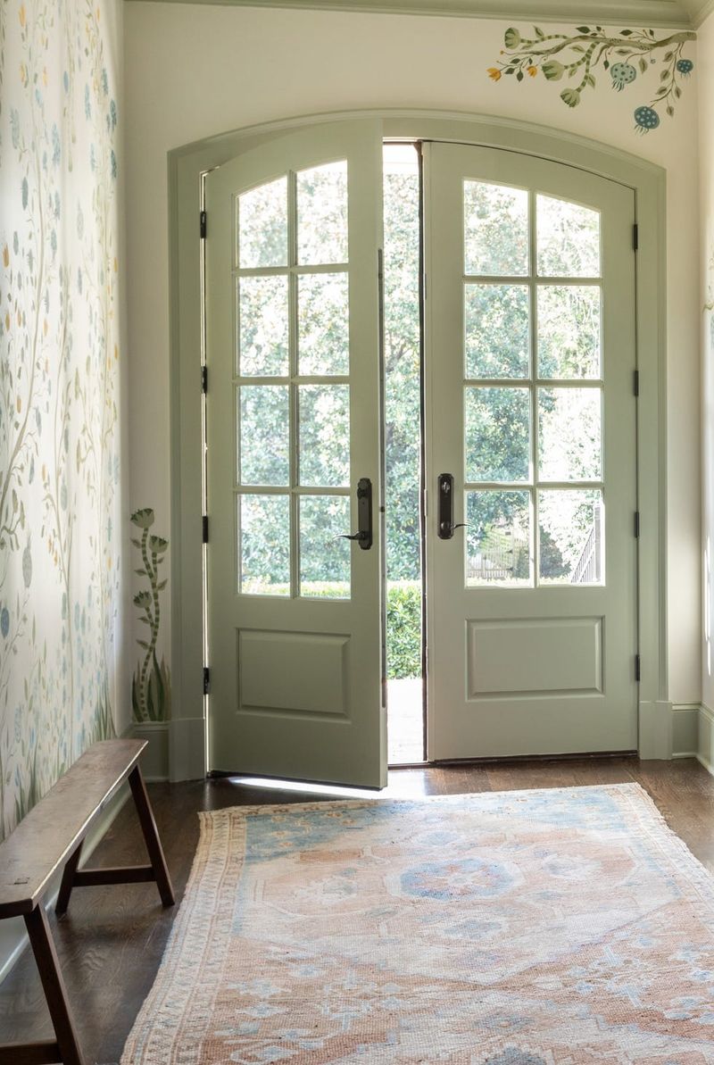 Behind doors