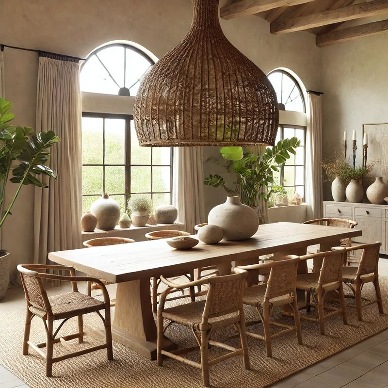 Statement Chandelier With Natural Elements
