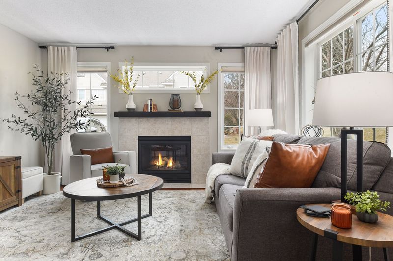 Second living rooms with fireplace focal points