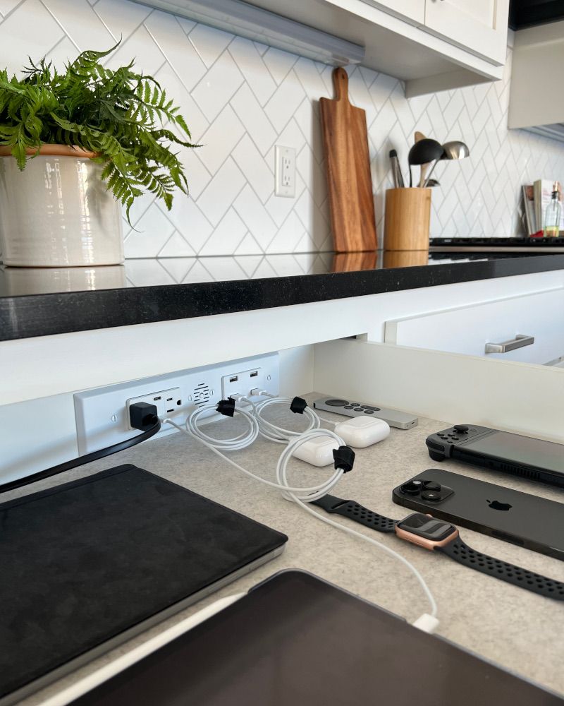 Charging stations on counters