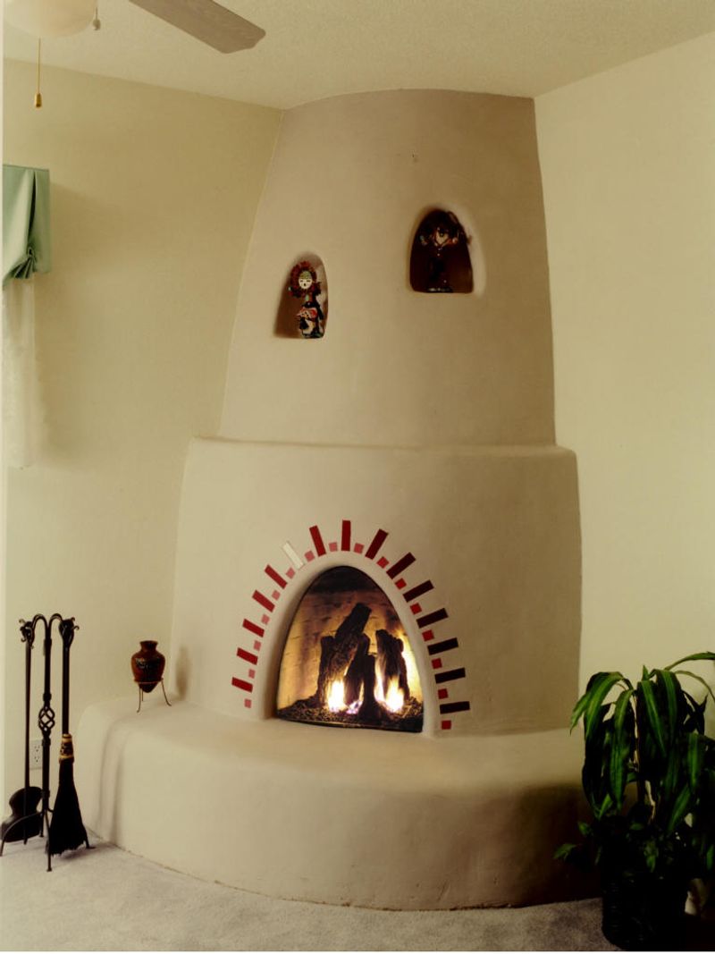 Fireplaces with kiva-style designs