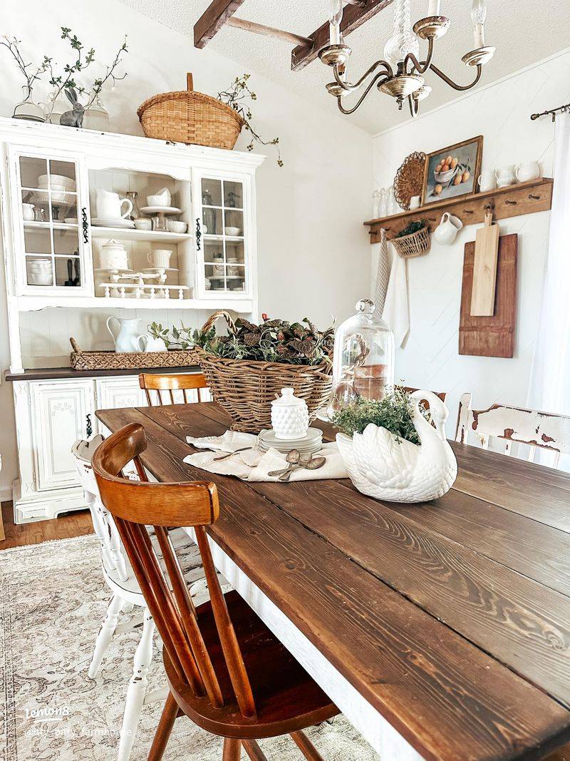 Rustic wooden dining tables