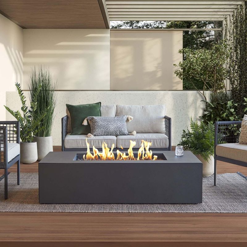 Fire Pit Tables With Integrated Storage Drawers