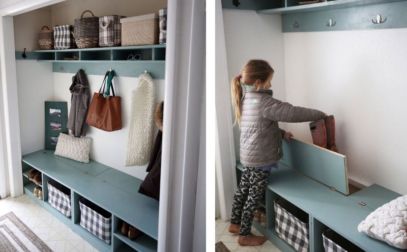 Entryway Benches with Hidden Storage