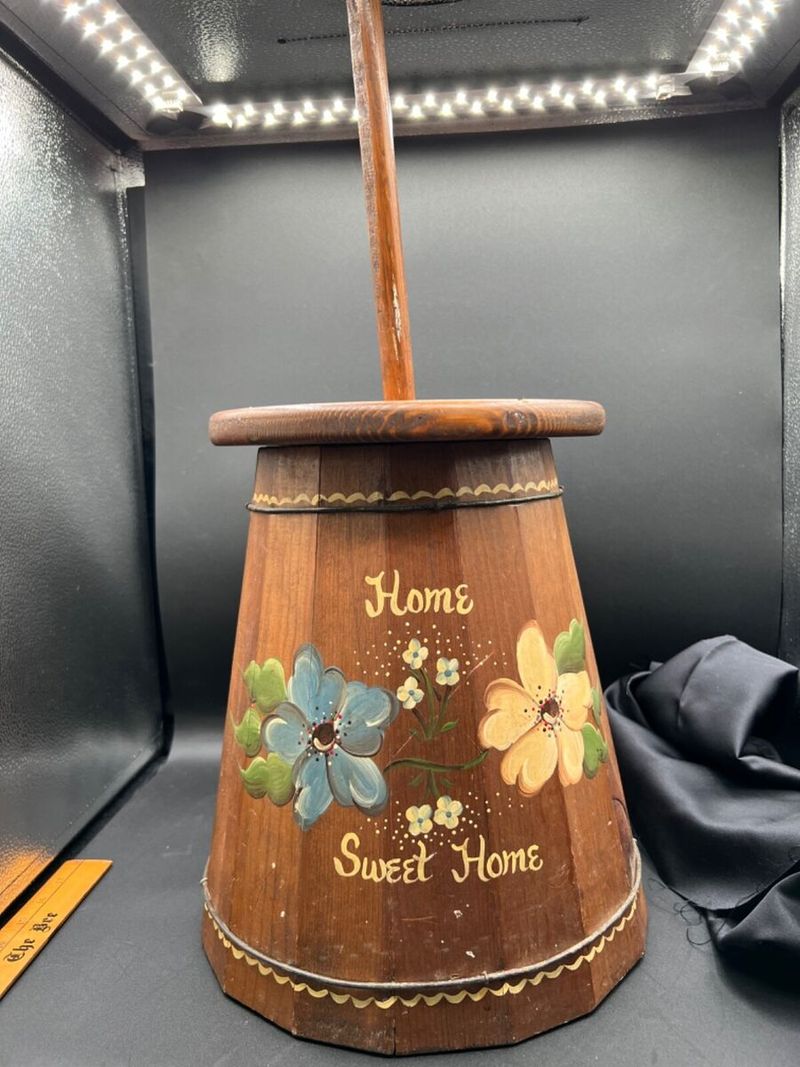 Oversized Vintage Butter Churns As Decor