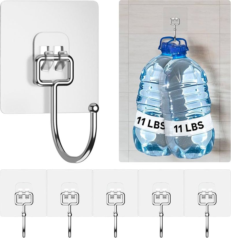 Adhesive hooks on painted walls