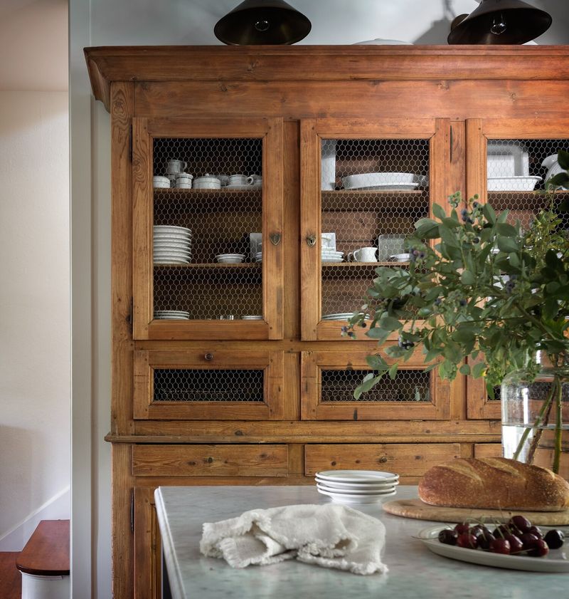 Chicken Wire Cabinet Fronts