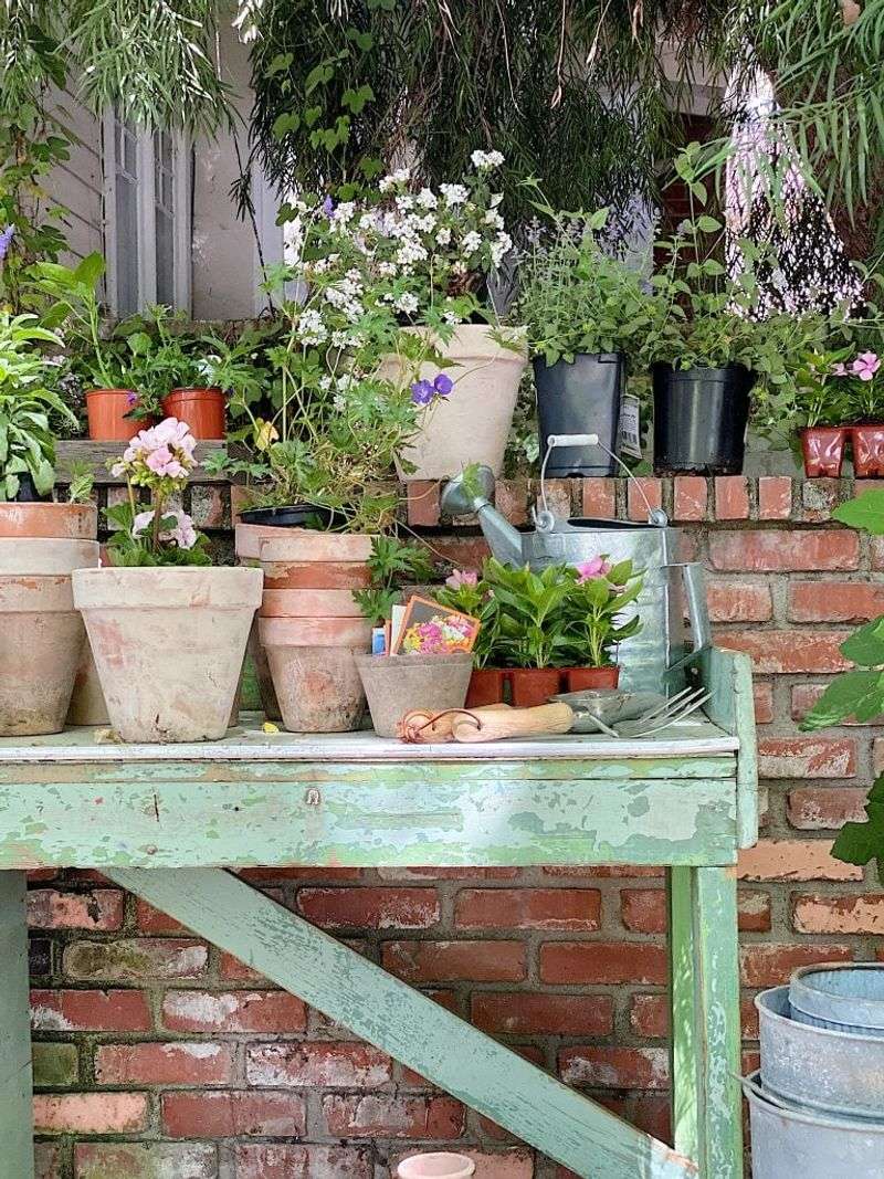 Potting Bench Sunroom