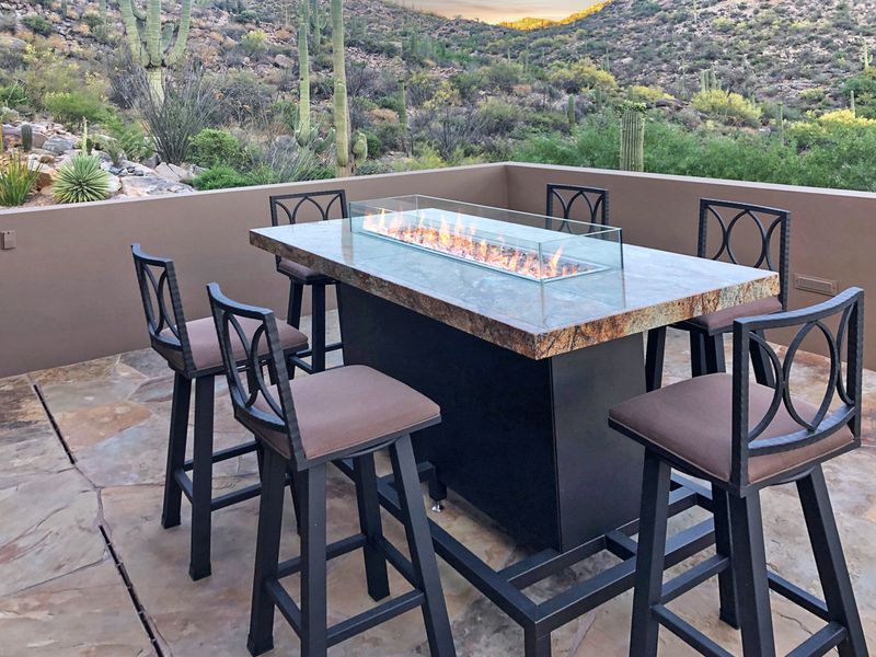 Fire Pit Bar Combination