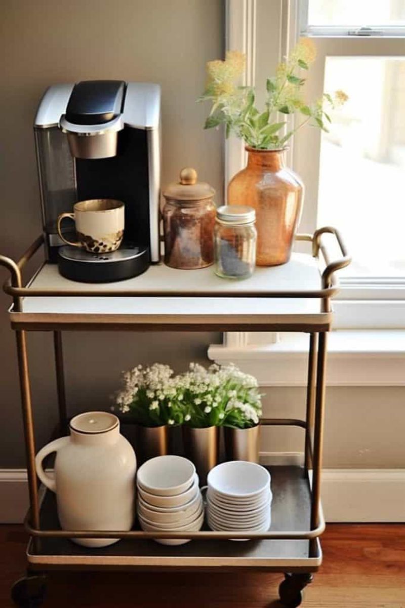 Farmhouse Chic Coffee Cart