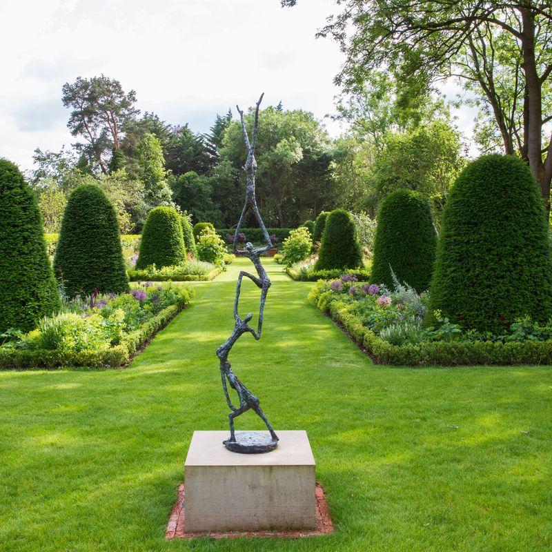 Install Outdoor Sculpture With Abstract Forms