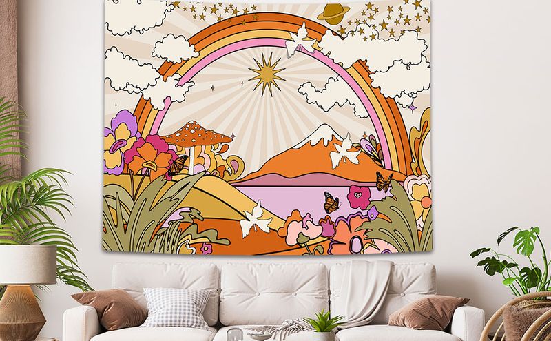 Hang Vintage-Inspired Tapestries