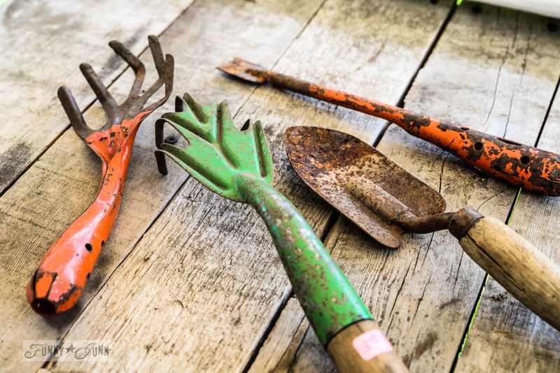Rusty Metal Garden Tools Beyond Repair