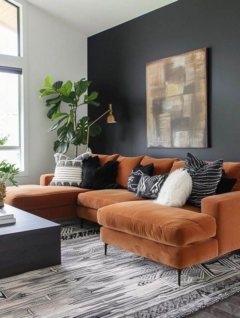 Rust And Cream With Black Accents