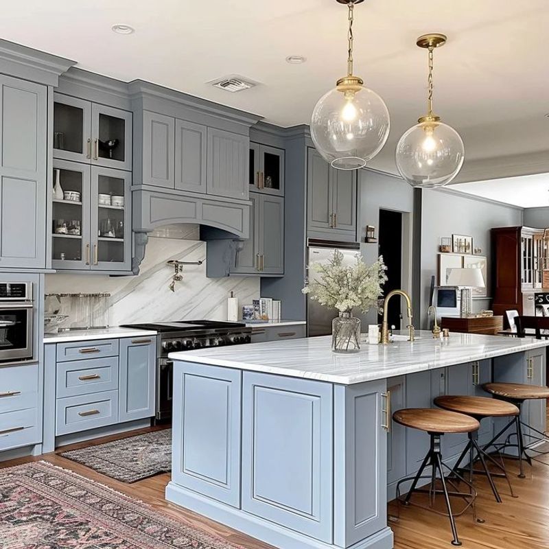 Blue-Gray Cabinetry