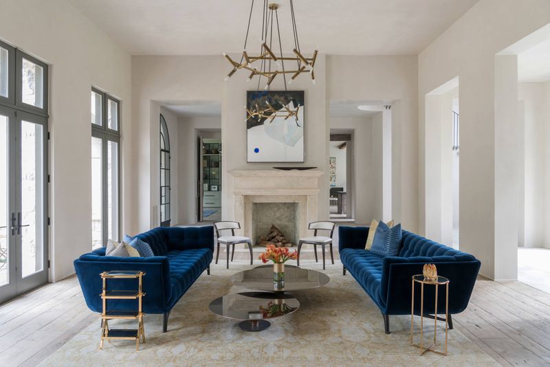 Royal Blue Statement With Neutral Walls