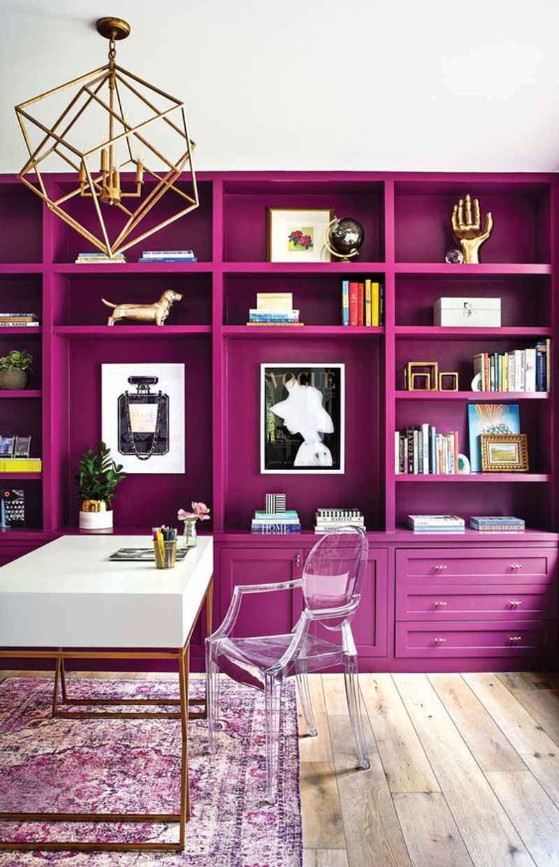 Magenta Bookshelf Storage Solution