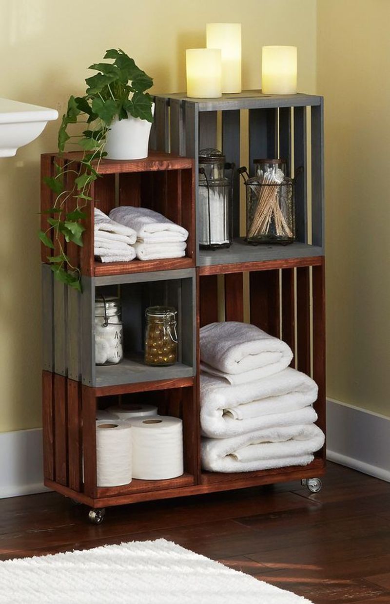 Wooden Crates As Storage