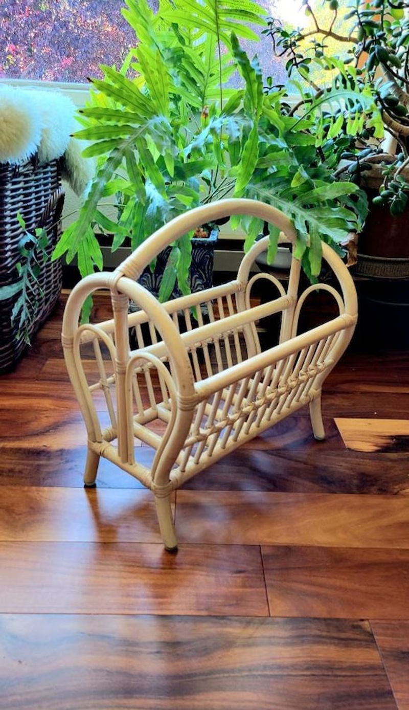 Rattan Magazine Holder