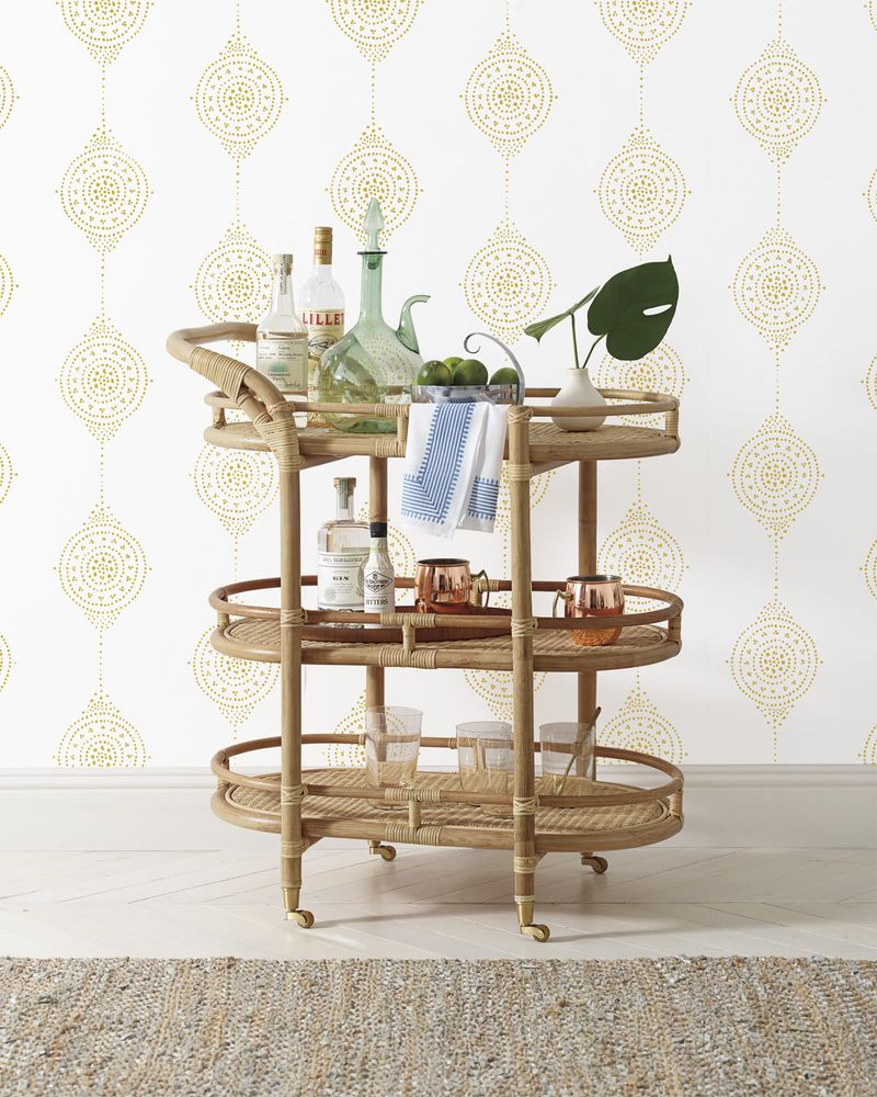 Rattan Bar Cart