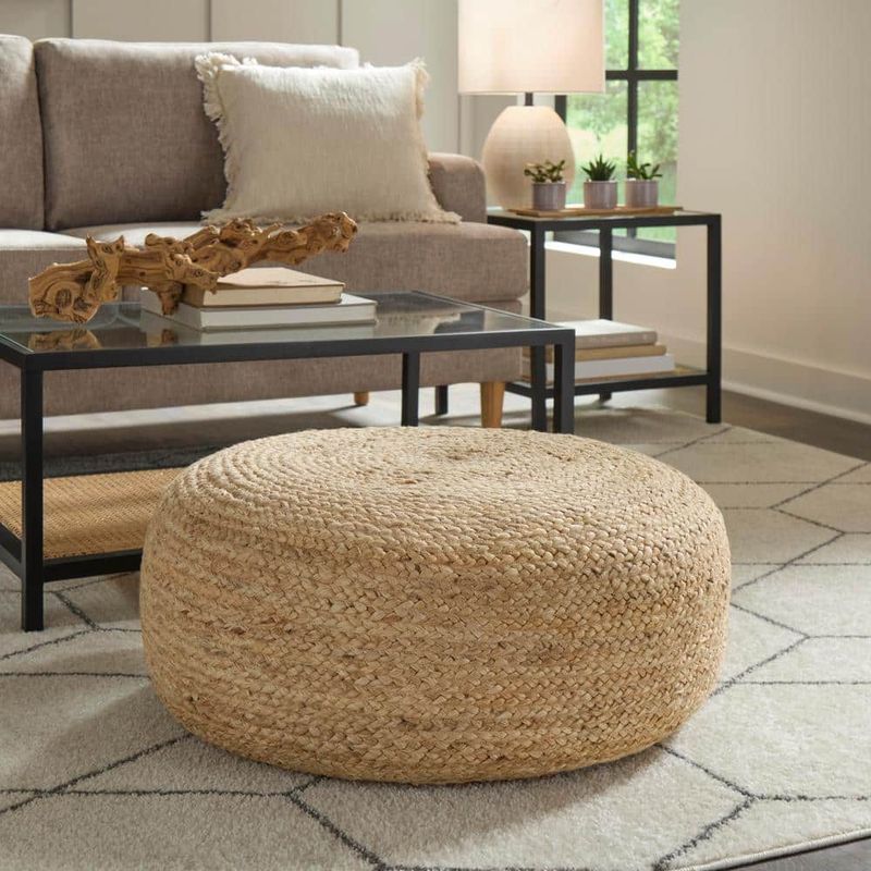 Rattan Ottoman/Pouf