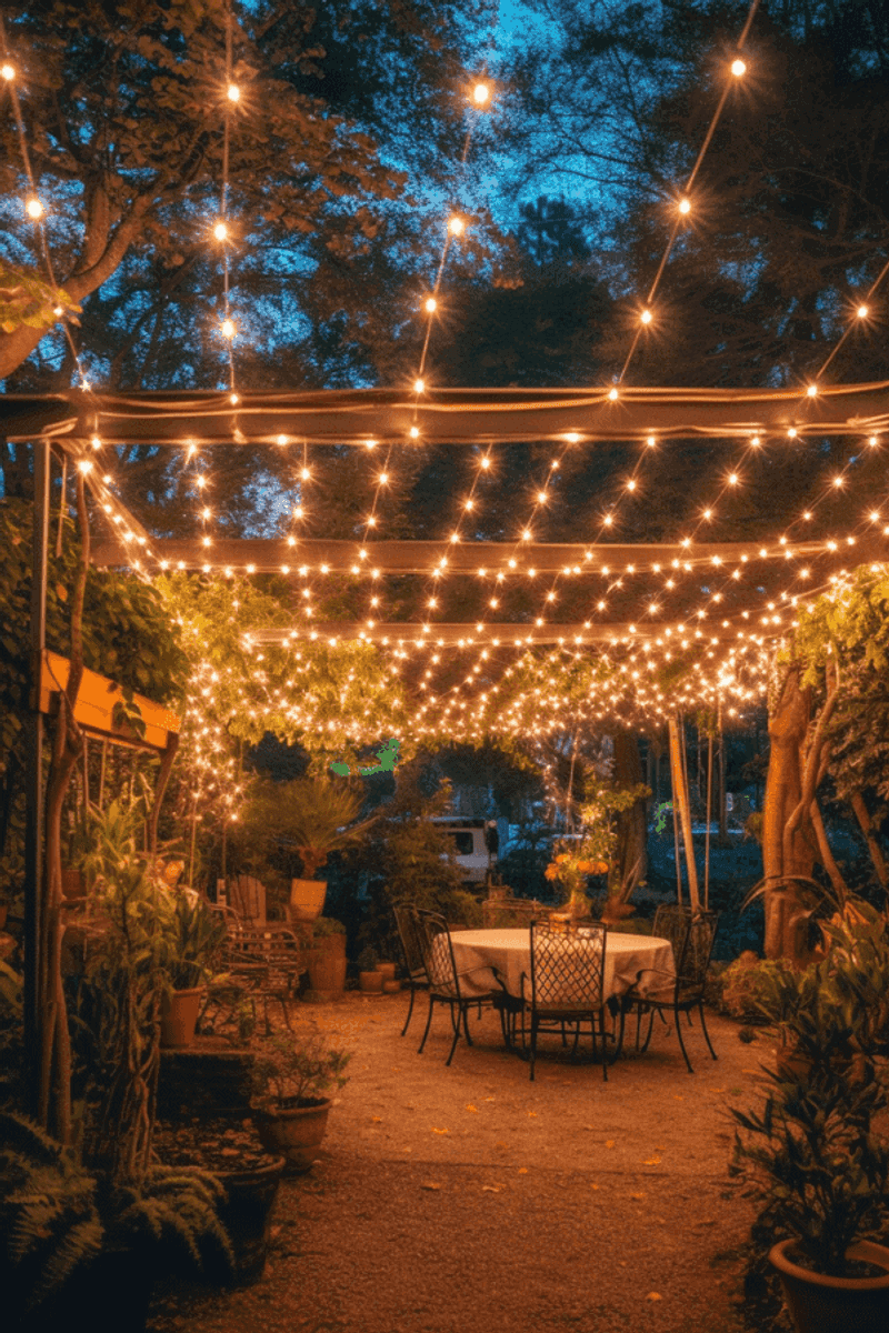 String Light Canopy