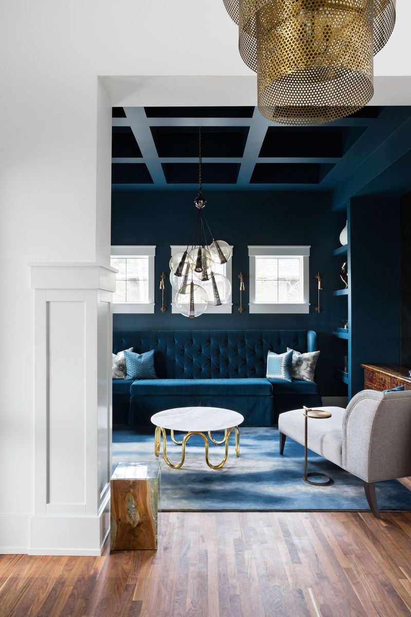 Turquoise With Navy Blue