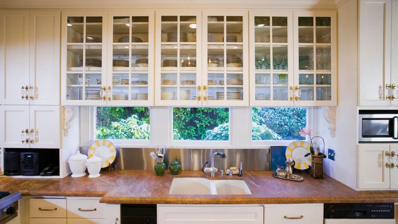 Ditch: Glass-front cabinets everywhere