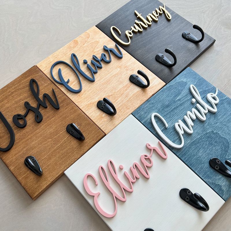 Hooks Combined with Chalkboard Labels