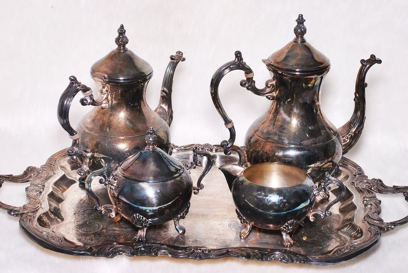 Sterling silver tea set