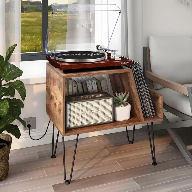 Record Players With Vinyl Collections