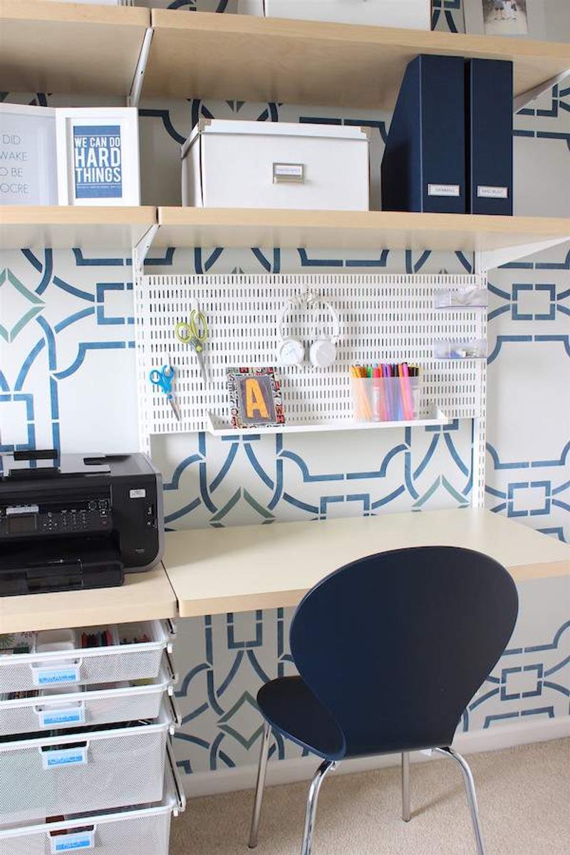 Use vertical space with shelves or wall organizers