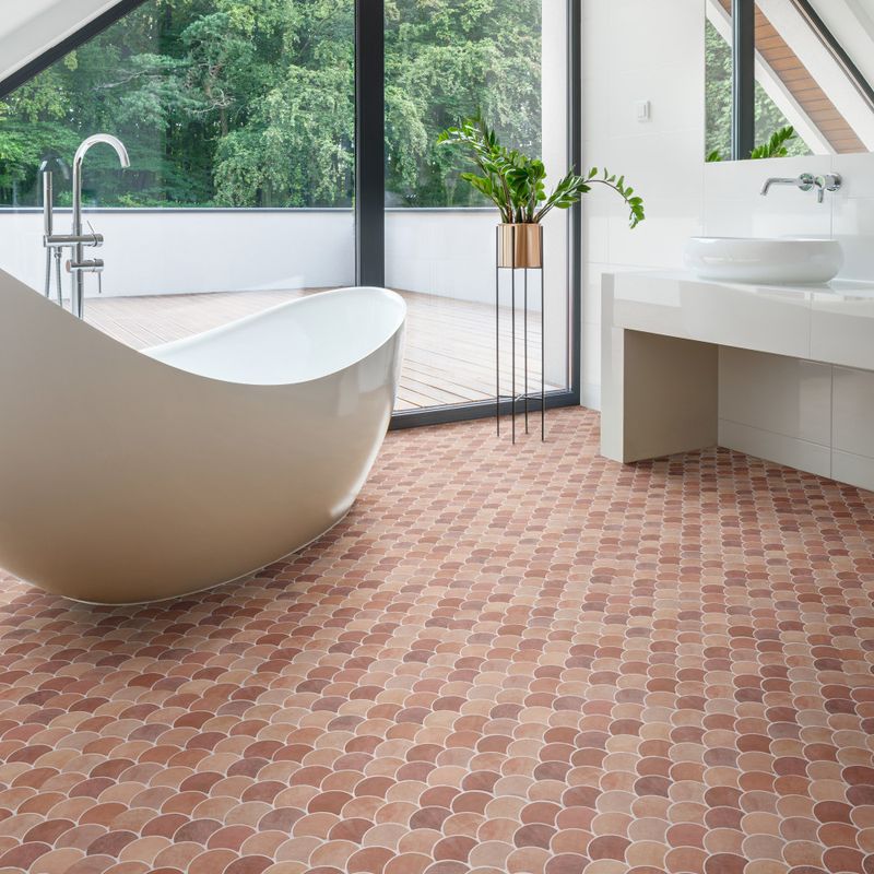 Mediterranean Bathroom Floor Magic