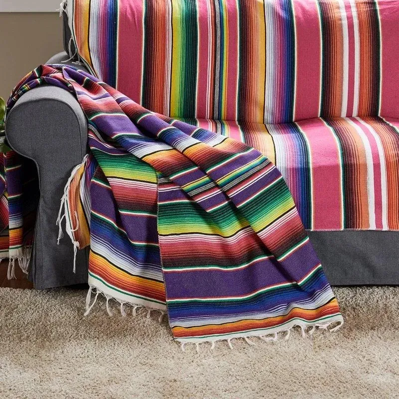 Serape Textile Throw Arrangements