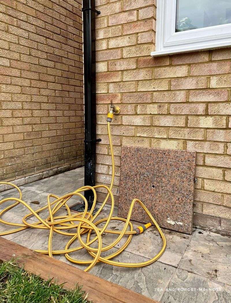 Garden Hoses Strewn Across