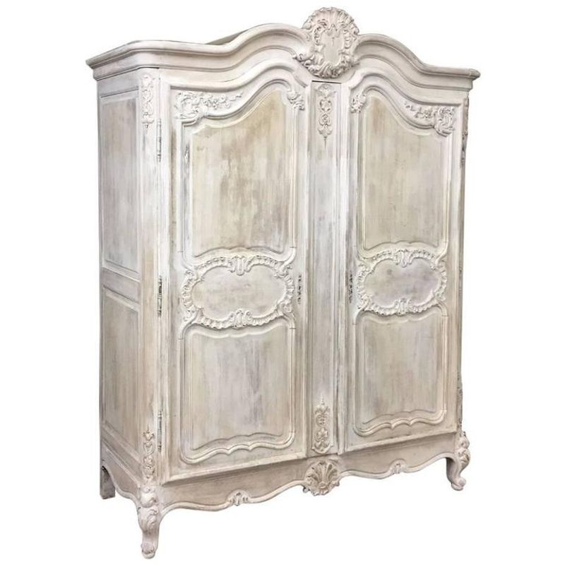 Whitewashed Bedroom Armoire