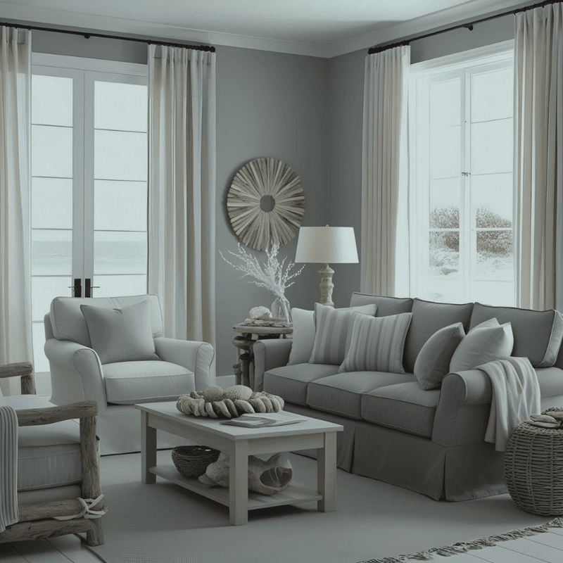 Driftwood Gray and Foggy Blue