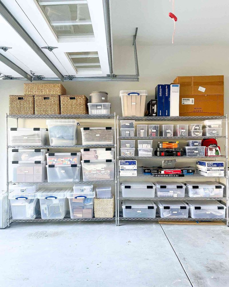 Storage bins and shelving units