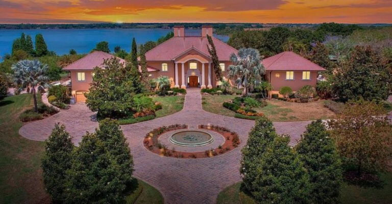 Secluded Waterfront Home On 40 Acres With Waterfall Pool And Private Dock In Florida