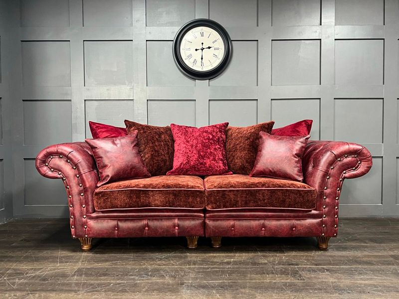 Burgundy Velvet Chesterfields