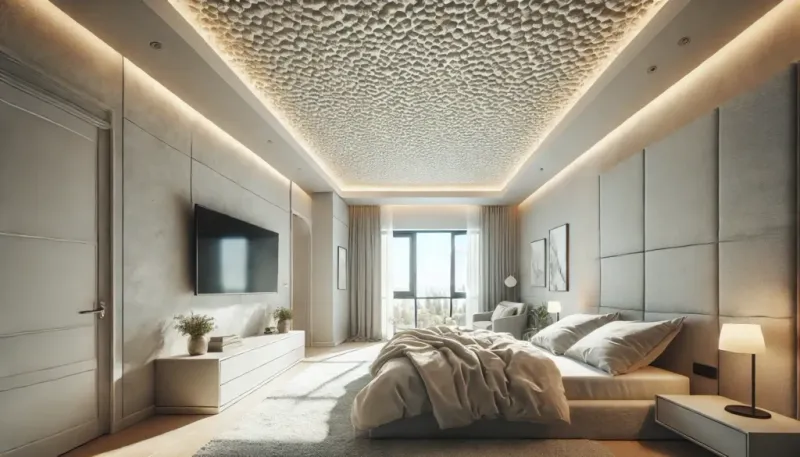 Popcorn Ceilings (When Painted White)