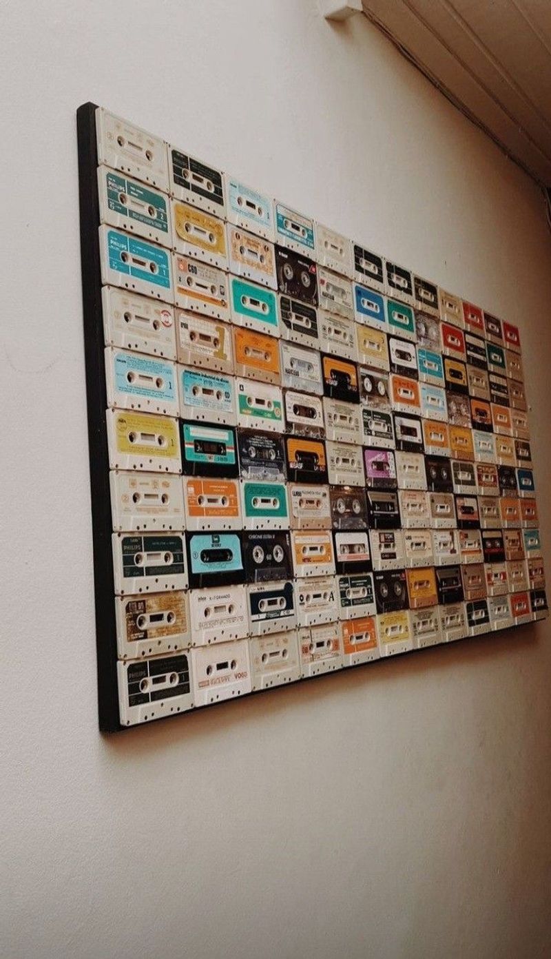 Use cassette tapes or CDs as quirky decor