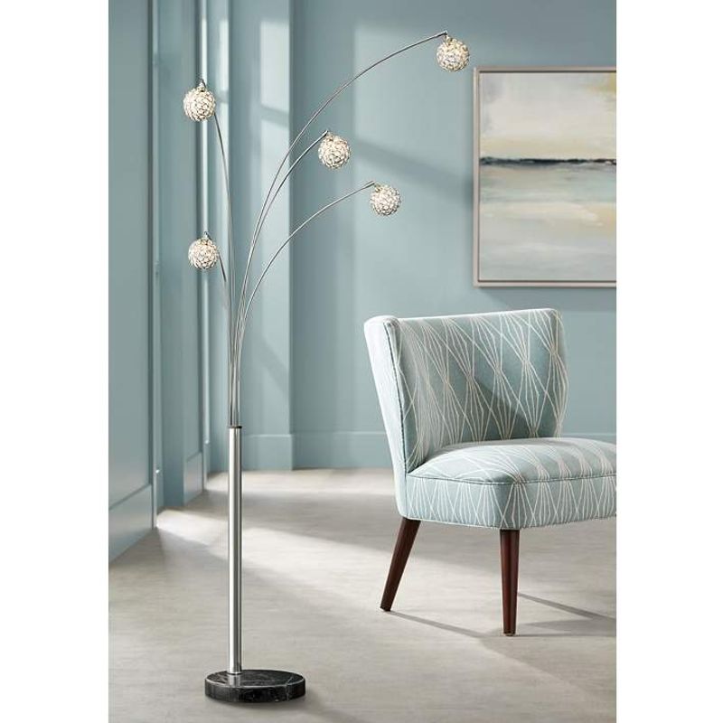 Chrome lamps and light fixtures