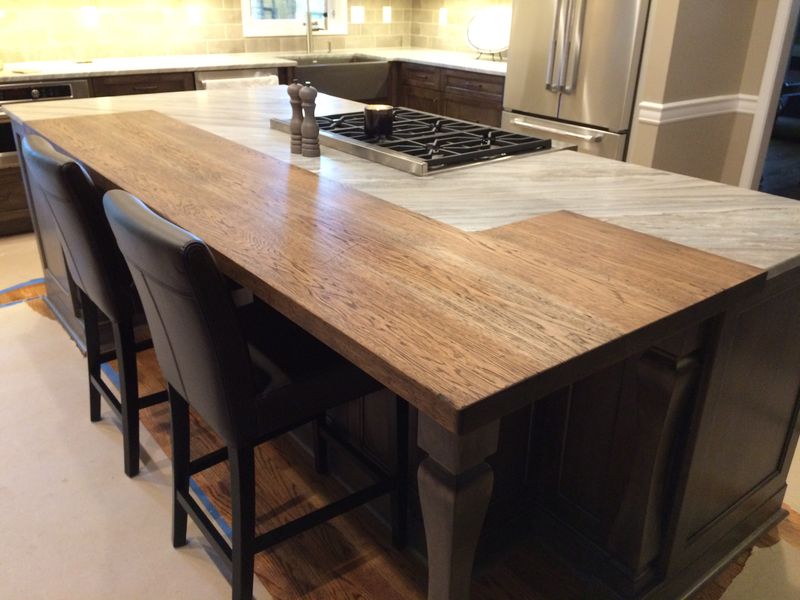 Butcher Block With Marble Insets